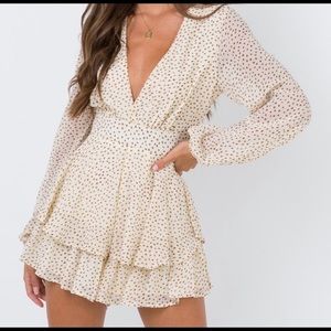 Princess Polly Spotted Romper Size 4